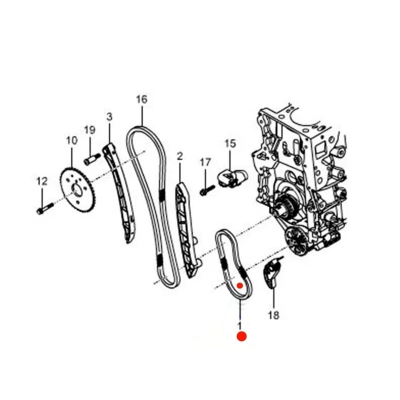 Cadena distribución corta Original Ssangyong 6719970794