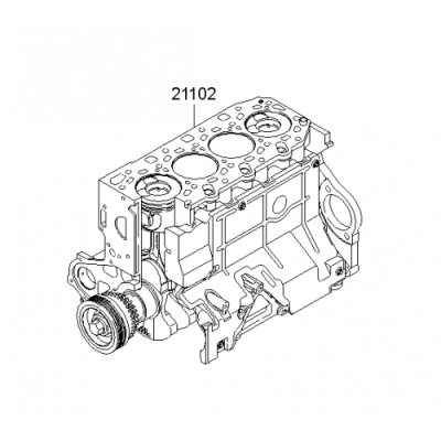 Ensamble de motor caja 5 Original Kia 21102-4AA10